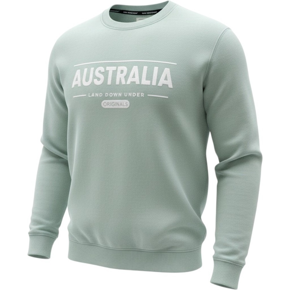 Irish Connexxion Australia Land Down Under Sweatshirt Unisex M Mint Green Fleece